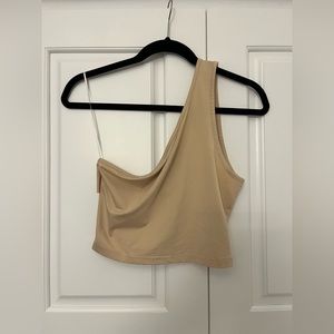 Asymmetrical Tan Shein Tank